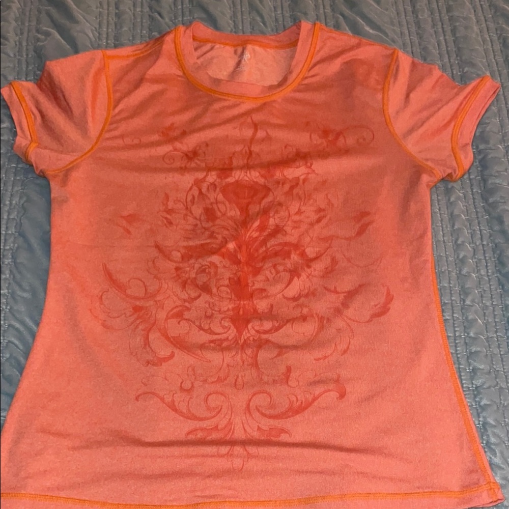 Prana Orange Graphic T-Shirt